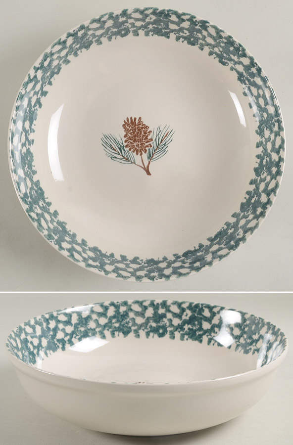 Pine Cone 9" Round Vegetable Bowl by Tienshan-1
