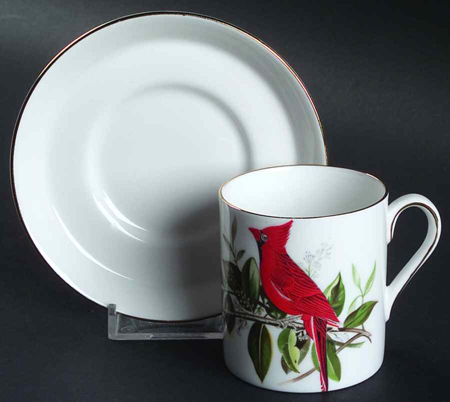 Audubon Birds Flat Demitasse Cup & Saucer Set by Tuscan - Royal Tuscan-1