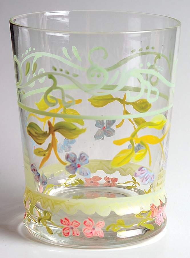 Evelyn 16 Oz Handpainted Glassware Double Old Fashioned by Tracy Porter-1