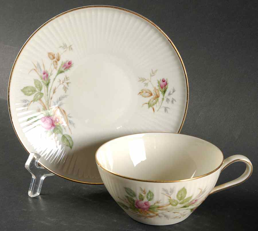 07470 (Coupe, Cream) Flat Cup & Saucer Set by Thomas-1
