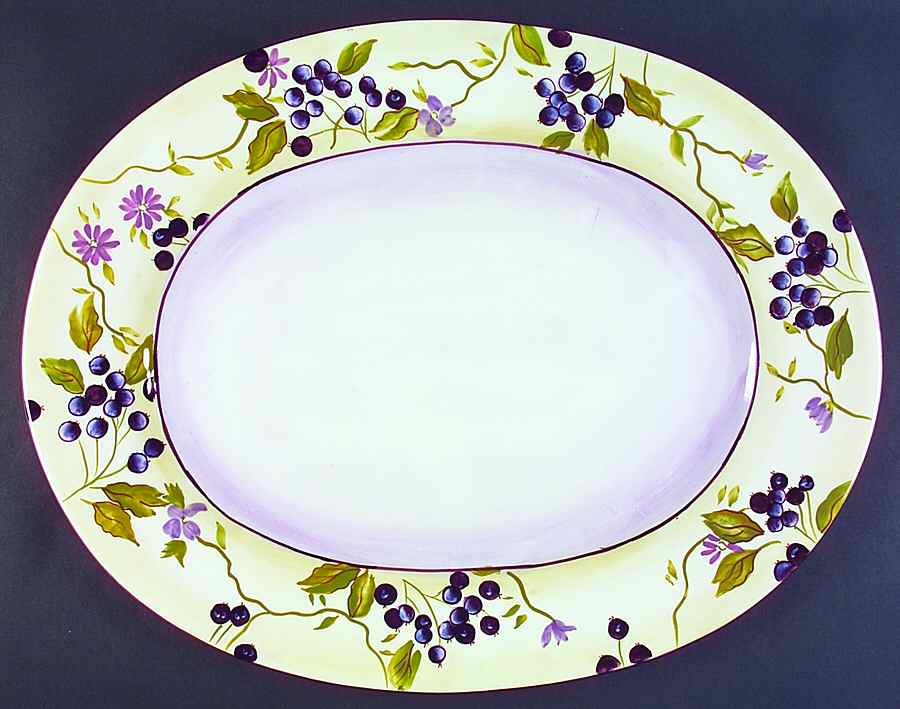 Sage Tea 19" Oval Serving Platter by Tracy Porter-1