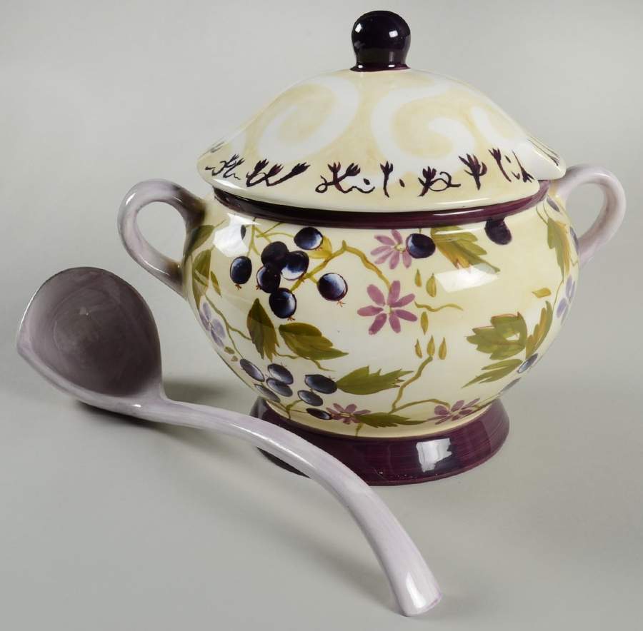 Sage Tea Tureen & Lid w/Ladle by Tracy Porter-1