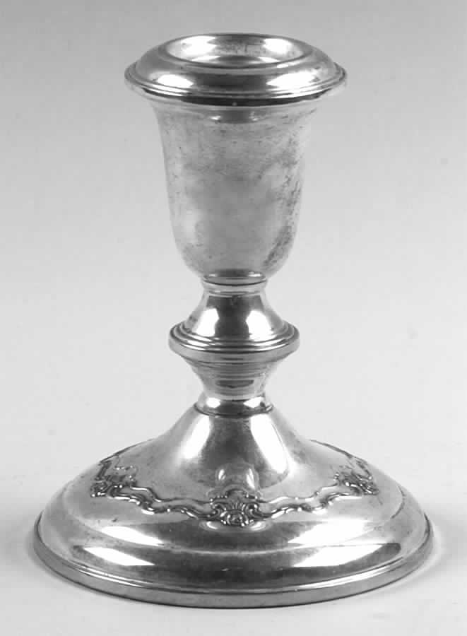 French Provincial (Sterling, 1948, Hollowware) Weighted Console Candleholder by Towle Silver-1