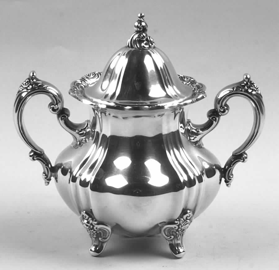 Louis Philippe (Silverplate, Hollowware) Sugar Bowl & Lid by Towle Silver-1