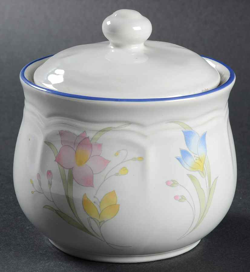 French Garden Sugar Bowl & Lid by Thailand-1