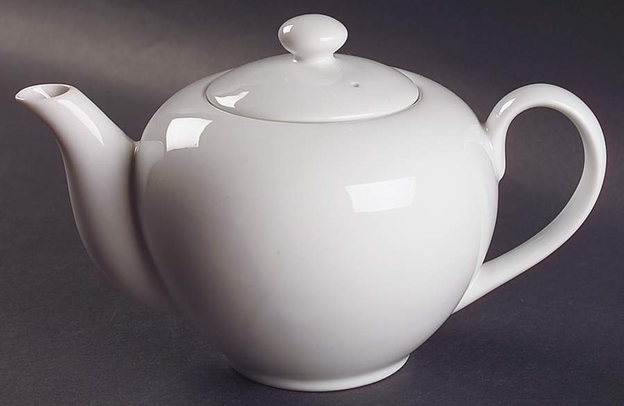 Royal White Small Teapot & Lid by Ten Strawberry Street-1