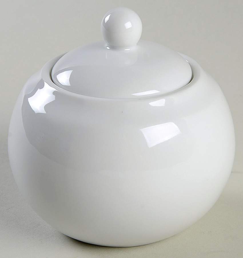 Royal White Sugar Bowl & Lid by Ten Strawberry Street-1