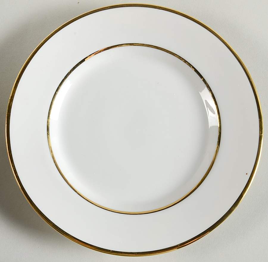Double Gold Line Bread & Butter Plate by Ten Strawberry Street-1