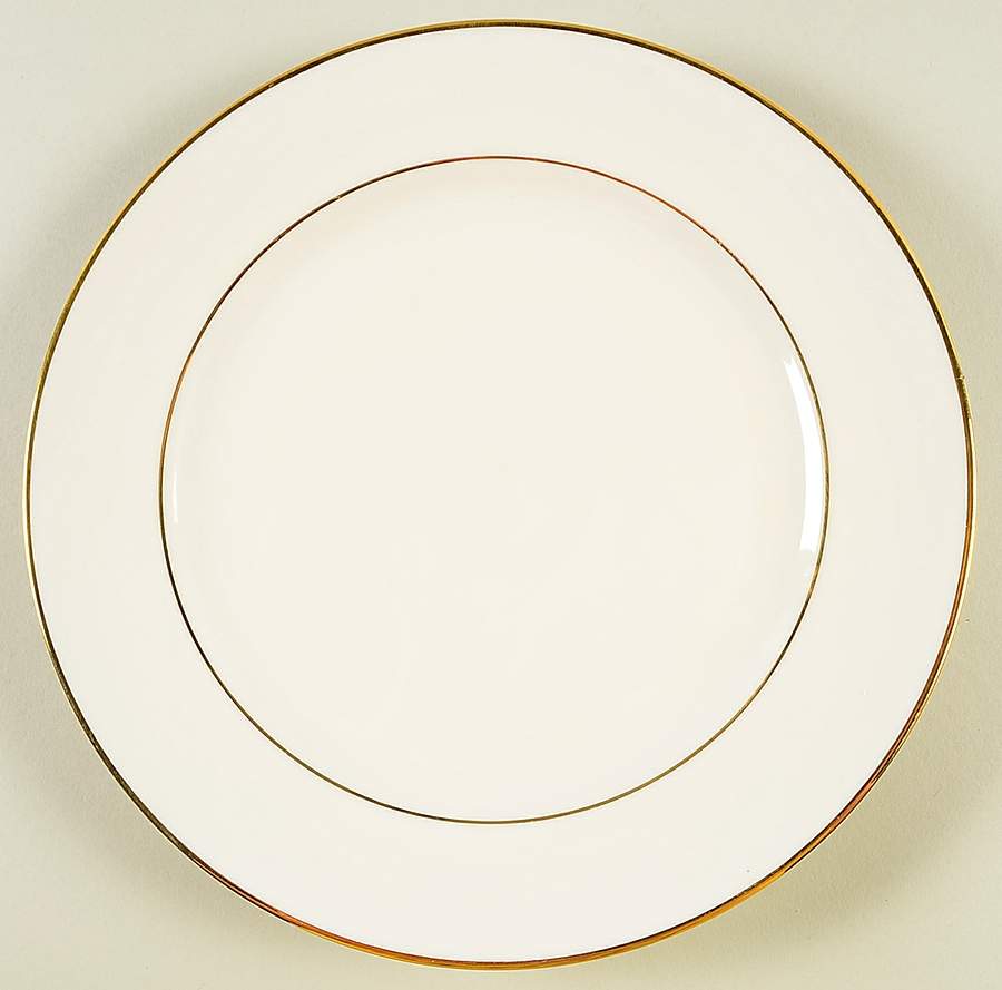 Double Gold Line Luncheon Plate by Ten Strawberry Street-1