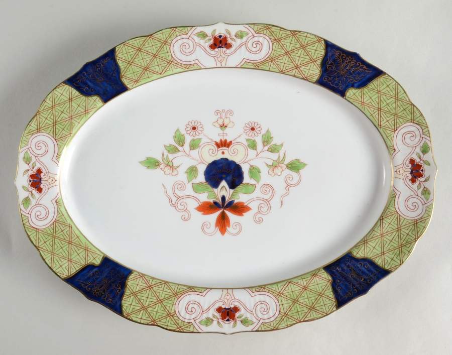 Oriental Garden 14" Oval Serving Platter by Taste Setter-1
