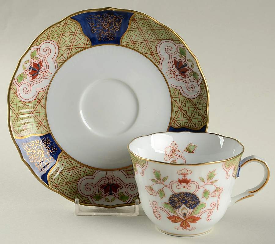 Oriental Garden Flat Cup & Saucer Set by Taste Setter-1