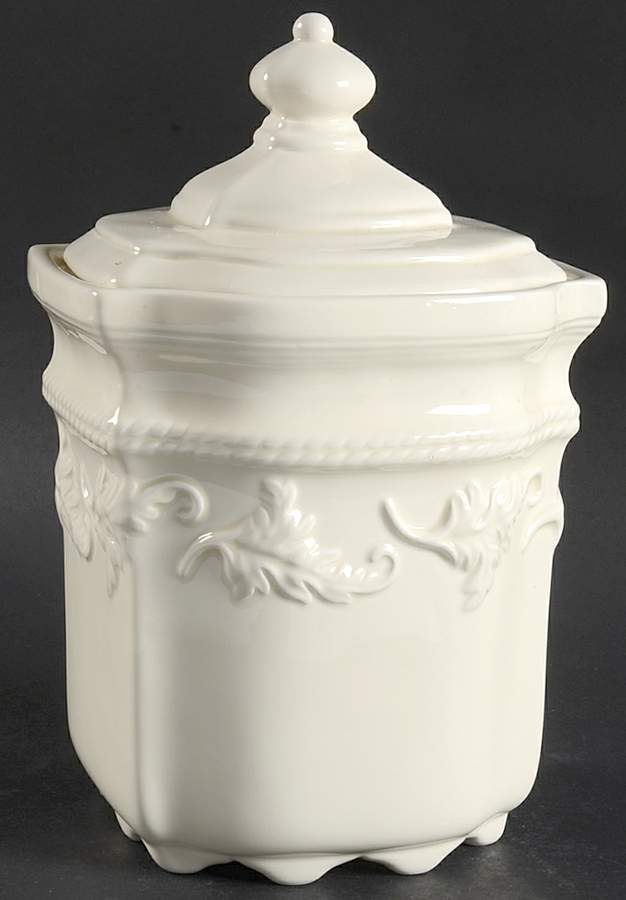 Millicent's Fancy Cream Large Canister & Lid by Tracy Porter-1