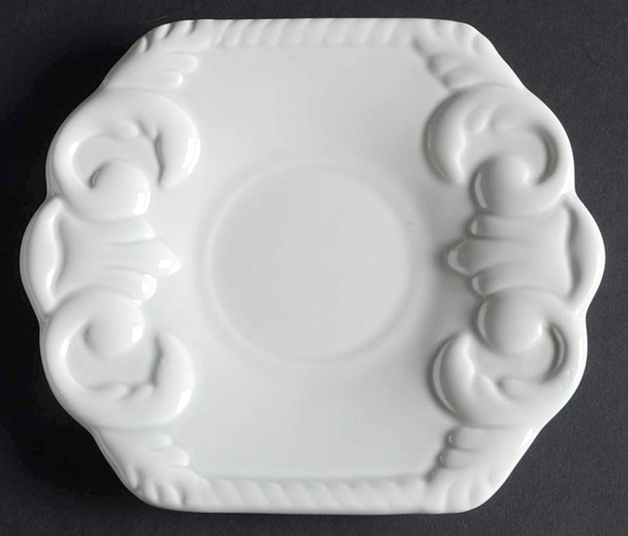 Millicent's Fancy Gray Saucer by Tracy Porter-1