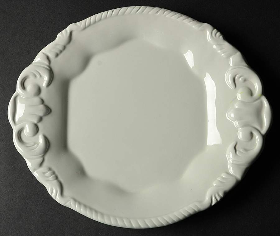 Millicent's Fancy Gray Salad/Dessert Plate by Tracy Porter-1