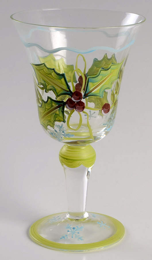 Sweet Tidings 12 Oz Handpainted Glassware Goblet by Tracy Porter-1