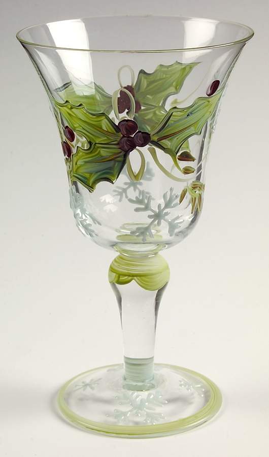 Sweet Tidings 12 Oz Handpainted Glassware Goblet by Tracy Porter-1
