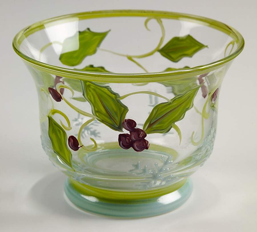 Sweet Tidings Hand Painted Glassware Votive Candleholder by Tracy Porter-1
