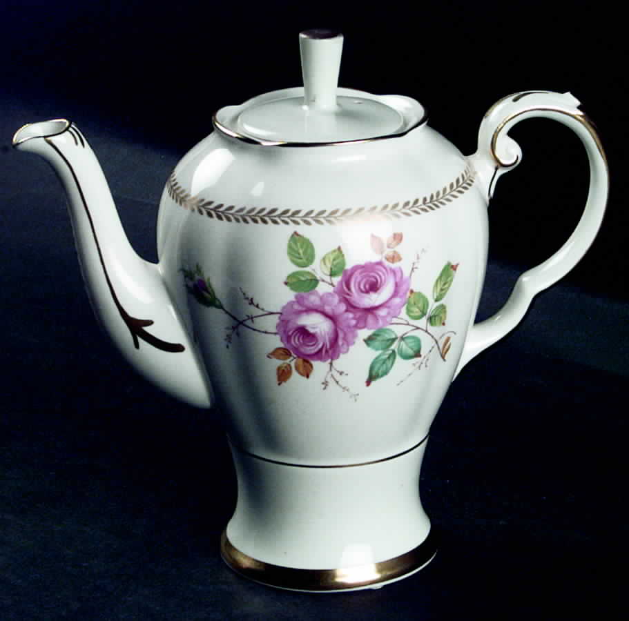 Regency (Pink Roses) Coffee Pot & Lid by Tuscan - Royal Tuscan-1
