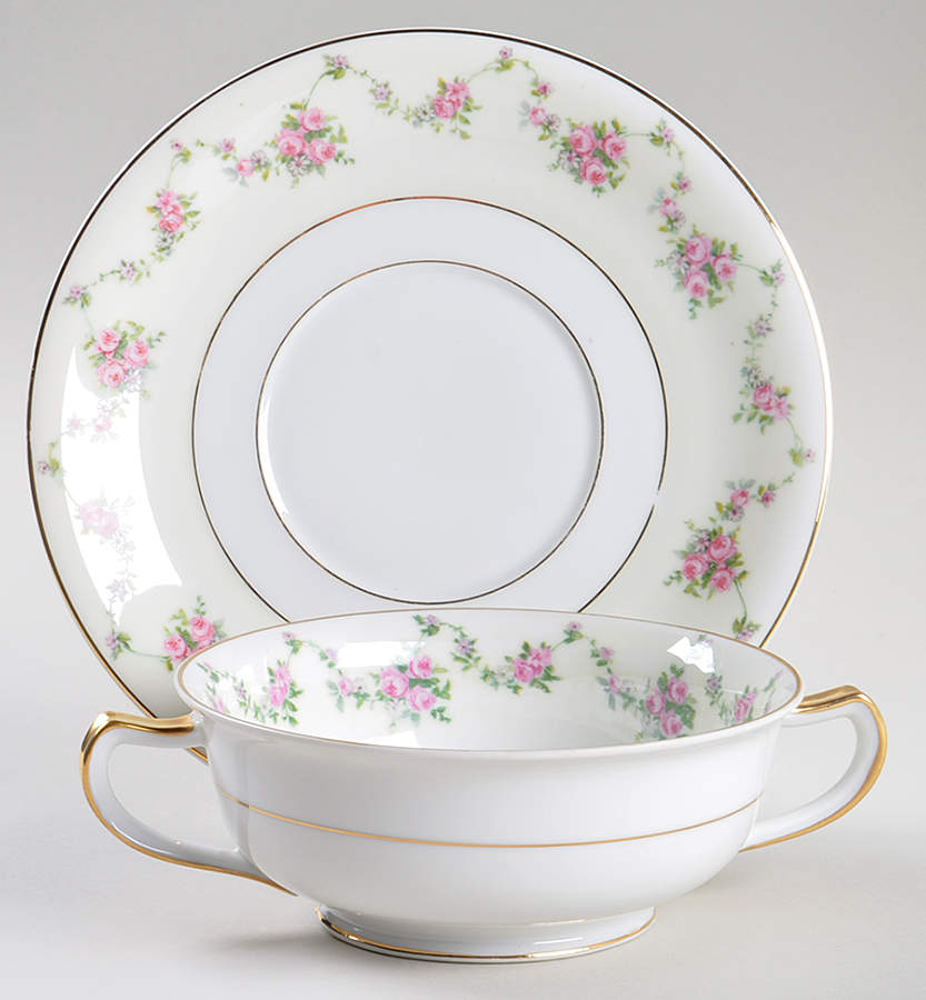Fairmont Flat Cream Soup Bowl & Saucer Set by Thun-1