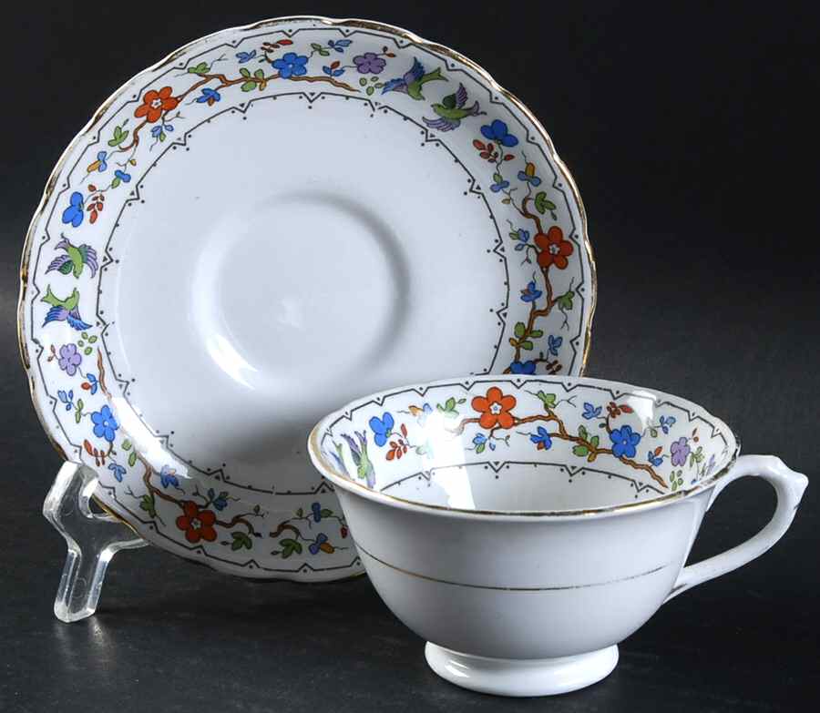 7521 Footed Cup & Saucer Set by Tuscan - Royal Tuscan-1
