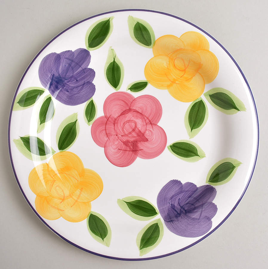 Flora Di Roma Rosa (Roses) Dinner Plate by Tabletops Unlimited-1