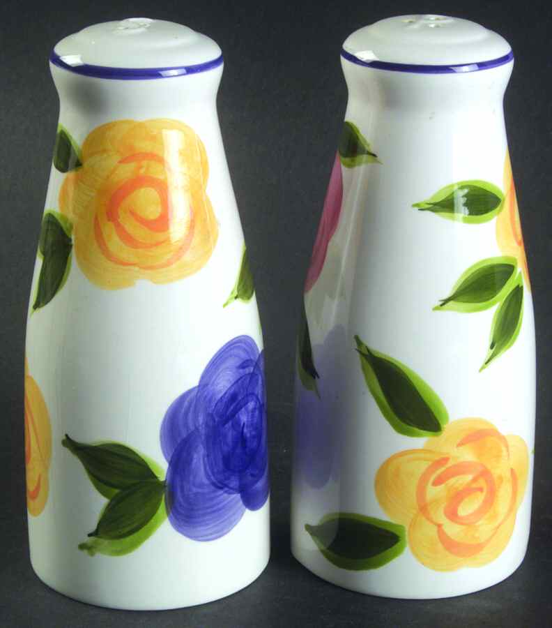 Flora Di Roma Rosa (Roses) Salt & Pepper Set by Tabletops Unlimited-1