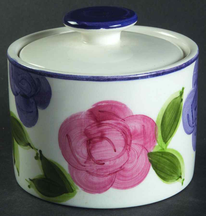 Flora Di Roma Rosa (Roses) Sugar Bowl & Lid by Tabletops Unlimited-1