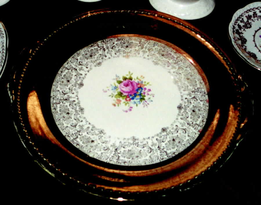 1550 Handled Cake Plate by Taylor, Smith & Taylor (Ts&T)-1