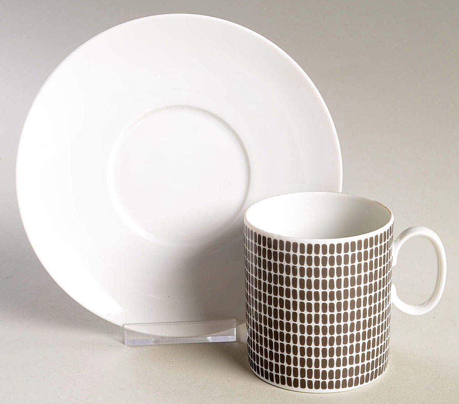 Onyx Grey Flat Cup & Saucer Set by Thomas-1