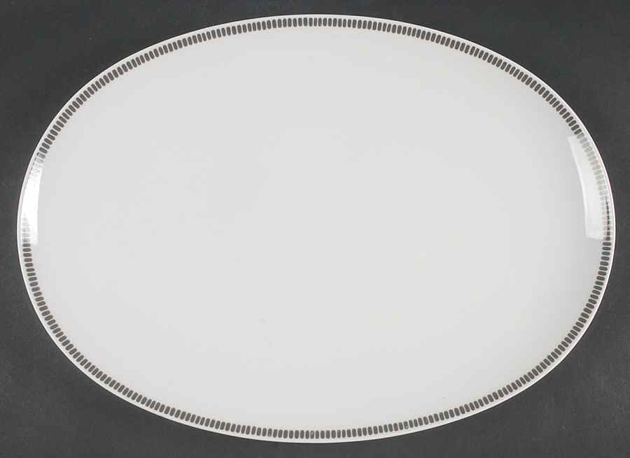 Onyx Grey 15" Oval Serving Platter by Thomas-1