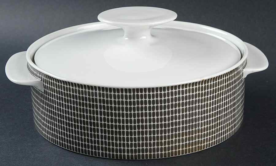 Onyx Grey Round Covered Vegetable by Thomas-1