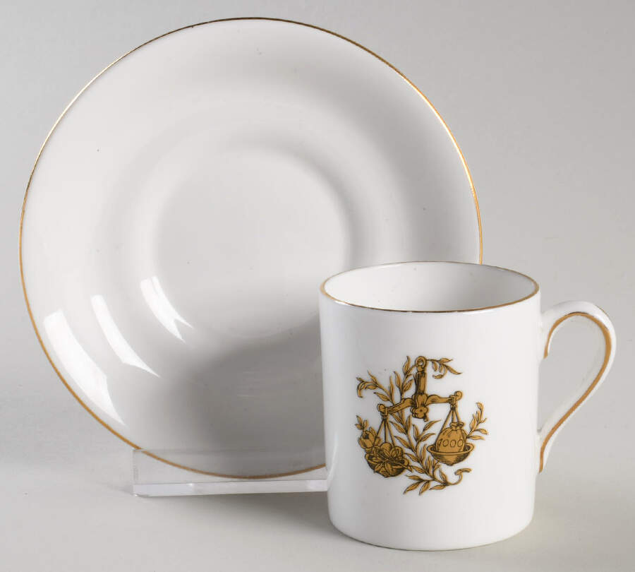 Zodiac Footed Cup & Saucer Set by Tuscan - Royal Tuscan-1