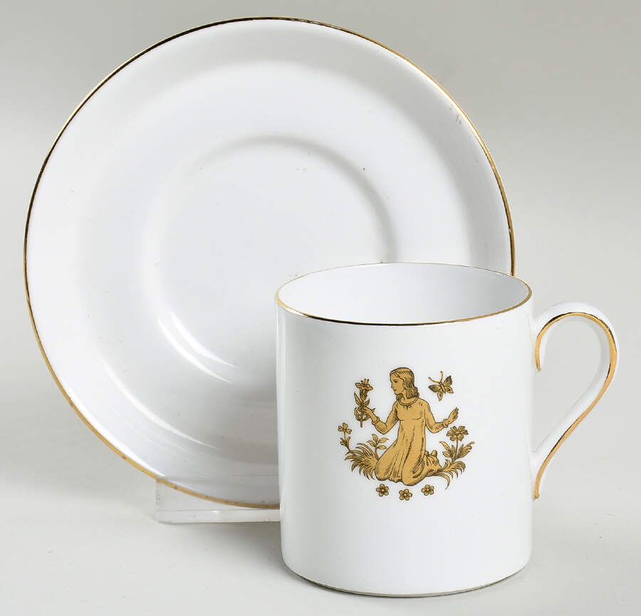 Zodiac Flat Demitasse Cup & Saucer Set by Tuscan - Royal Tuscan-1