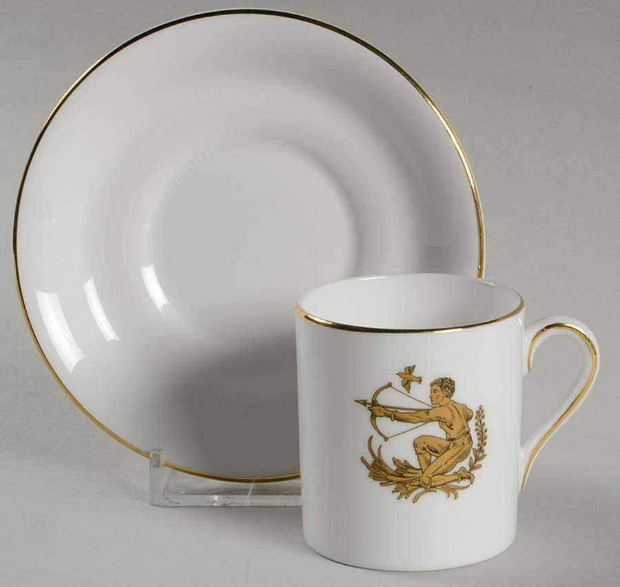 Zodiac Flat Demitasse Cup & Saucer Set by Tuscan - Royal Tuscan-1