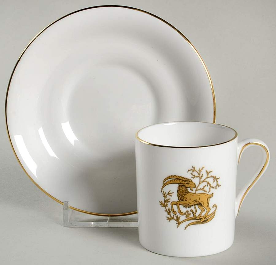 Zodiac Flat Demitasse Cup & Saucer Set by Tuscan - Royal Tuscan-1