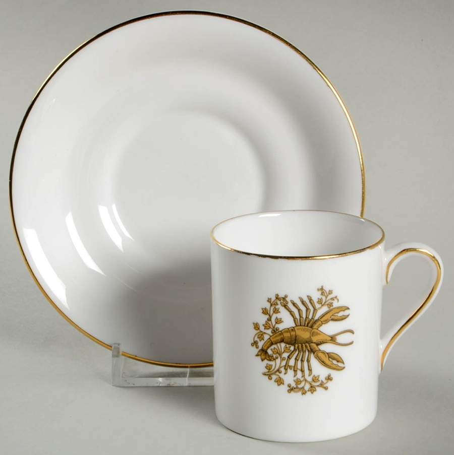 Zodiac Flat Demitasse Cup & Saucer Set by Tuscan - Royal Tuscan-1