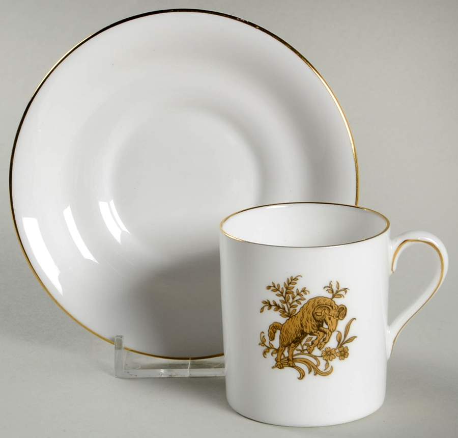 Zodiac Flat Demitasse Cup & Saucer Set by Tuscan - Royal Tuscan-1