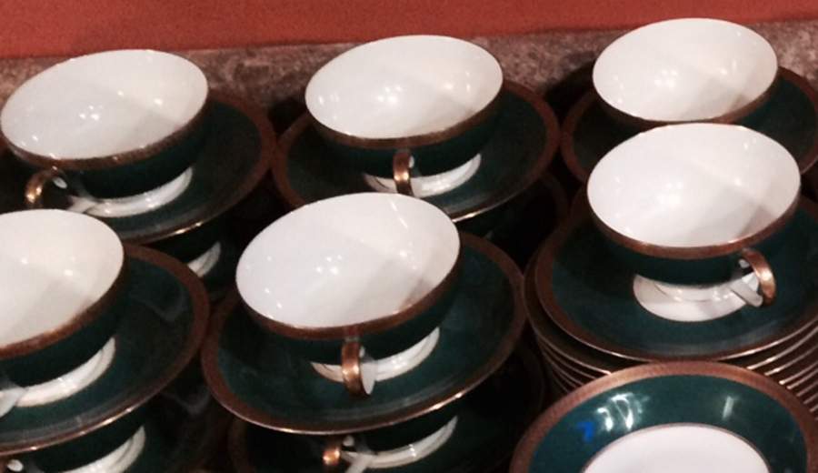 TIR256 Footed Cup & Saucer Set by Tirschenreuth-1