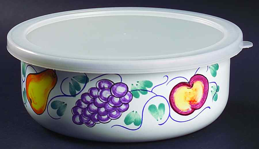 Fruttie 7" Metal Bowl & Plastic Lid by Tabletops Unlimited-1
