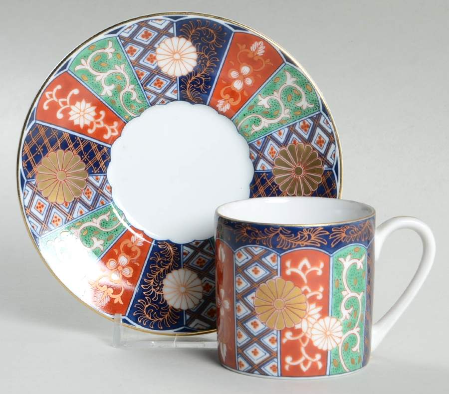Empress Flat Demitasse Cup & Saucer Set by Takahashi-1