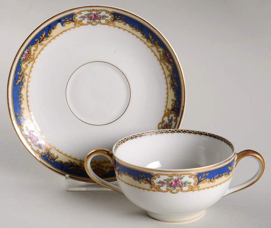 TRV303 Flat Bouillon Cup & Saucer by Tressemanes & Vogt-1