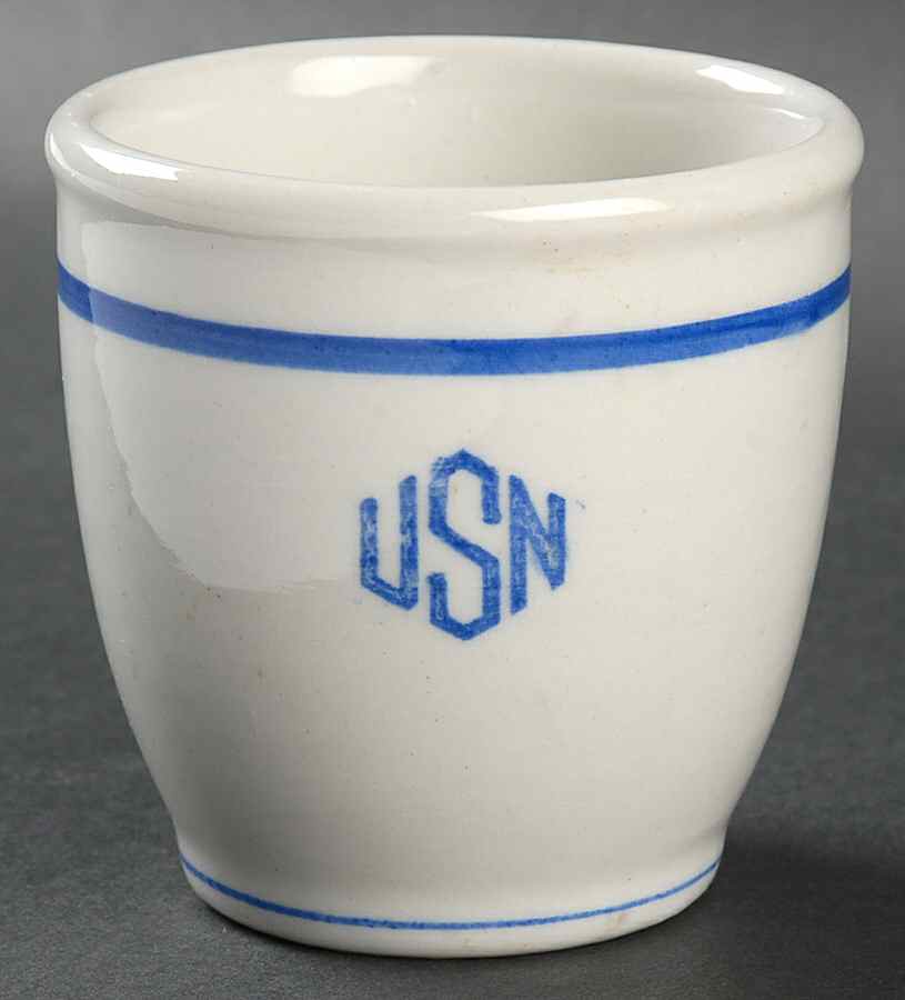 U S Navy Mess China Warrant Officer Single Egg Cup by Tepco-1
