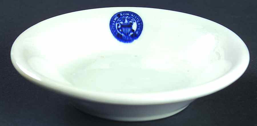 Veterans Administration Blue Fruit/Dessert (Sauce) Bowl by Tepco-1