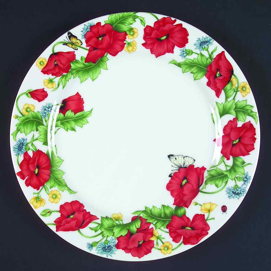 Papaveri Dinner Plate by Taitu-1