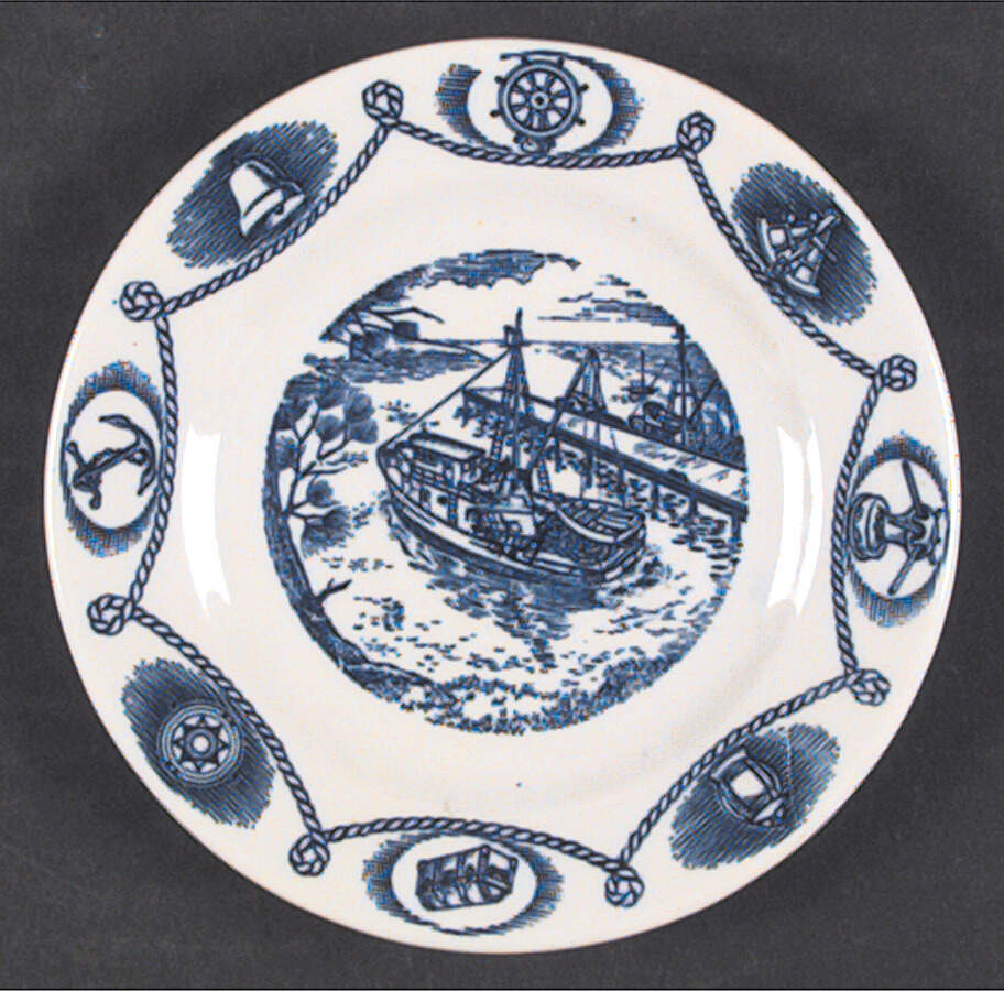 Trade Winds Cobalt Blue (White Body) Small Bread & Butter Plate by Tepco-1