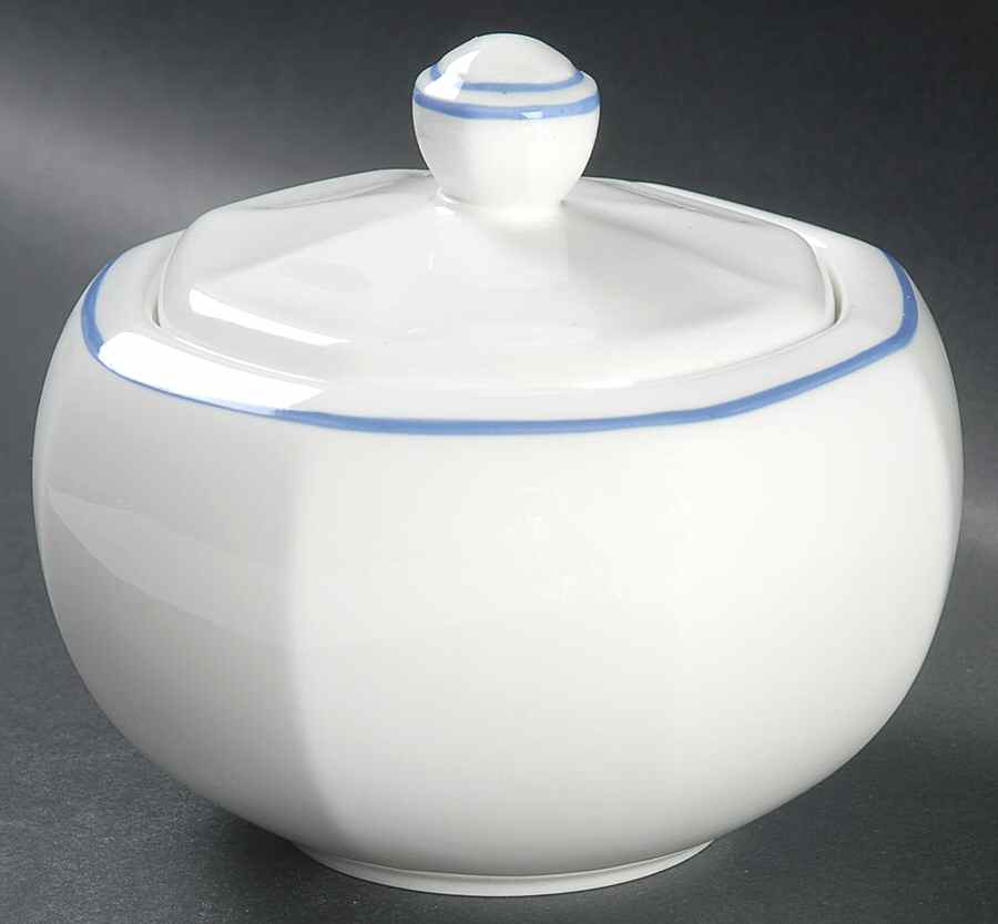 Classic Blue Sugar Bowl & Lid by Tiffany-1