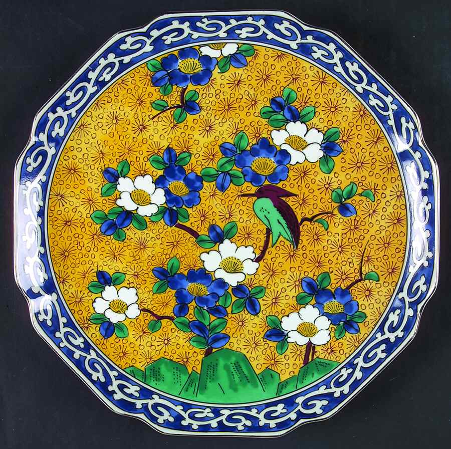 Kutani Dinner Plate by Takahashi-1
