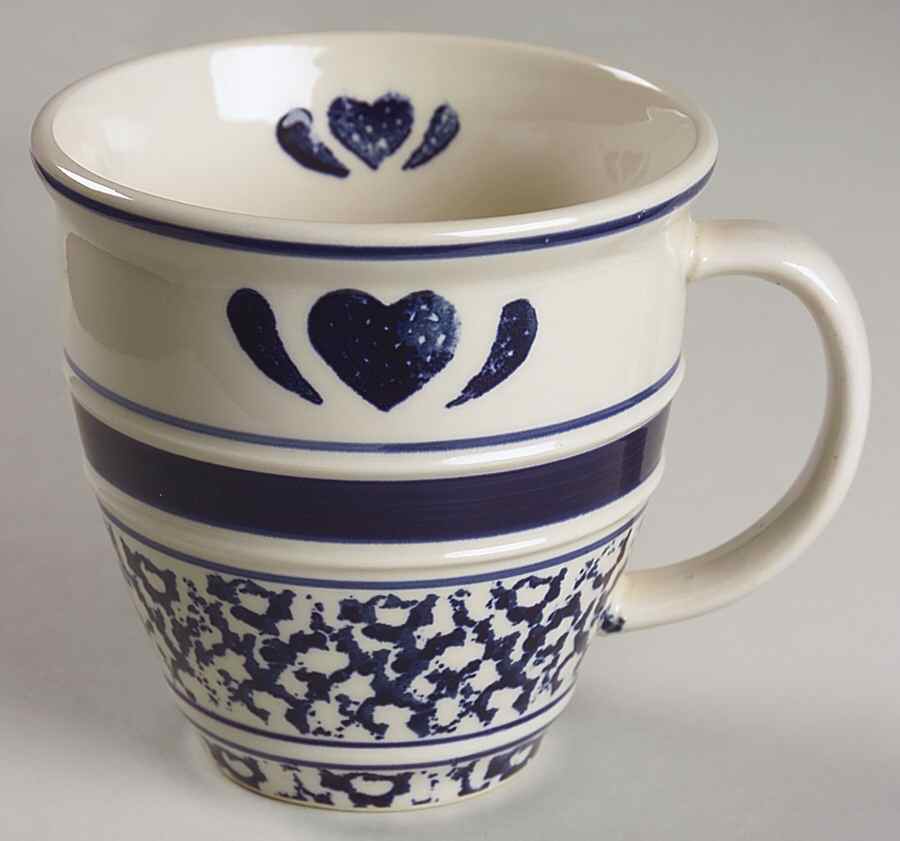 Sponge-Blue (Hearts & Bands) Mug by Tienshan-1