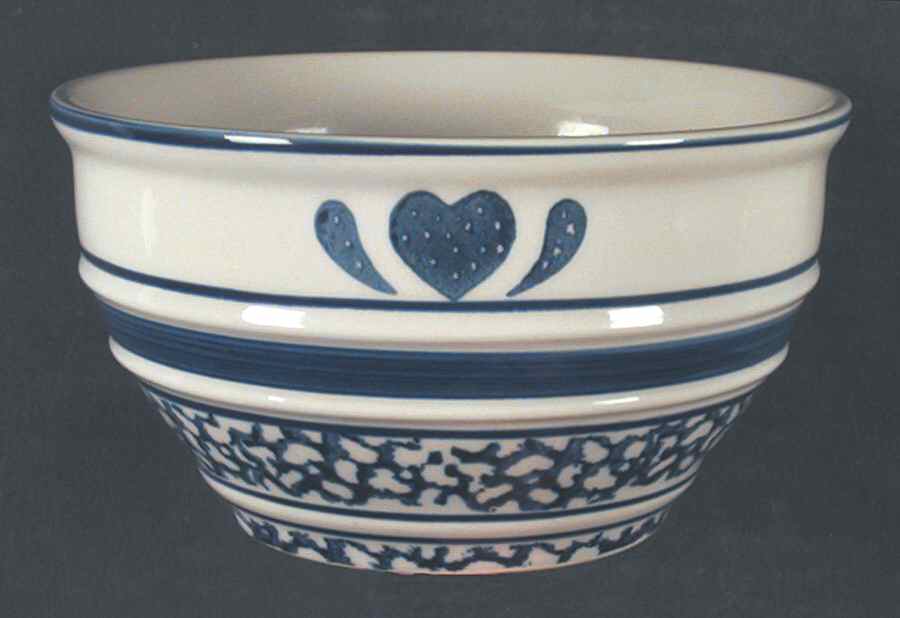 Sponge-Blue (Hearts & Bands) Soup/Cereal Bowl by Tienshan-1