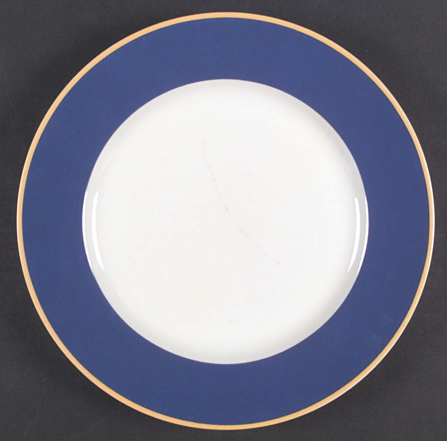 Two Tone (Blue Yellow) Dinner Plate by Ten Strawberry Street-1
